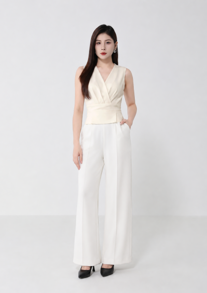 Wrap V-Neck Sleeveless Top DJ281