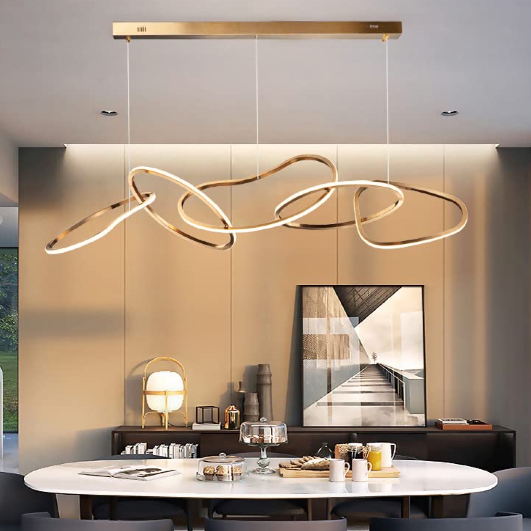 TR80290 Antu 5 ring pendant lamp