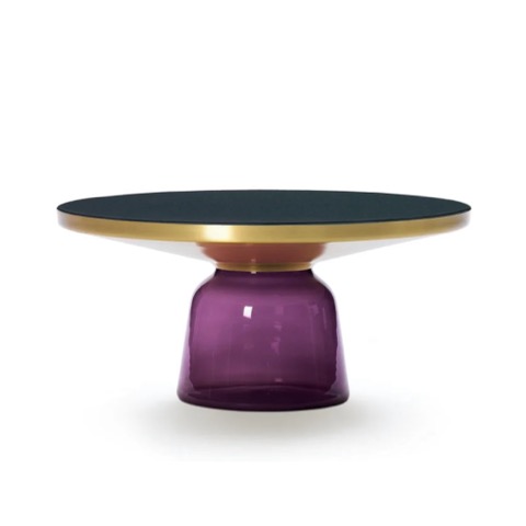 C-TR45019 Bell Style Glass Coffee Table and Side Table