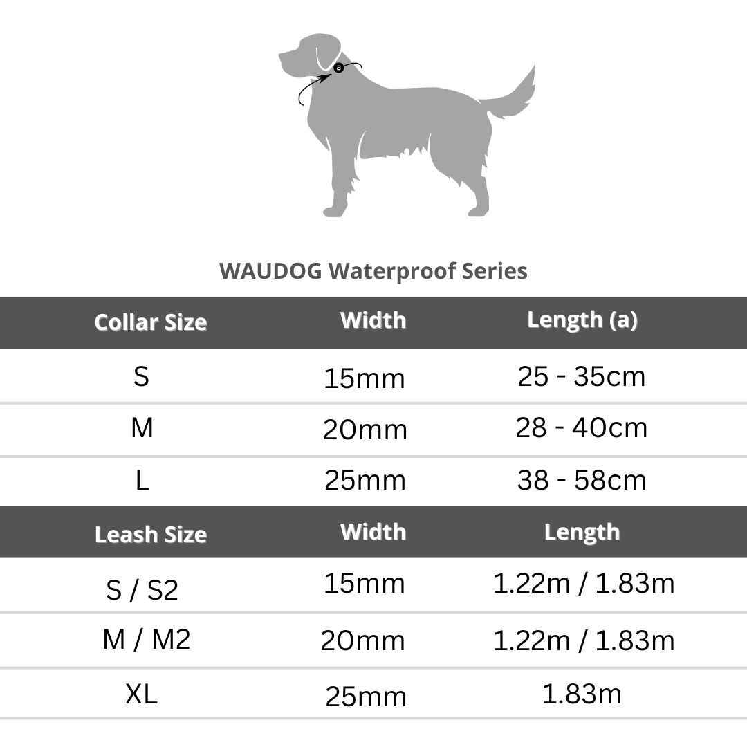 WAUDOG Waterproof Collar | Glow in the Dark