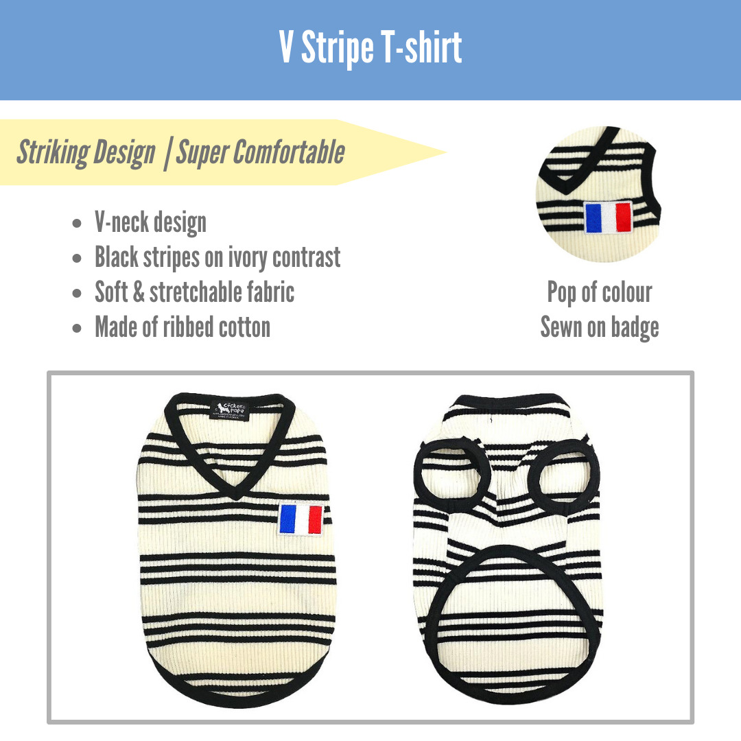 V Stripe T-Shirt features