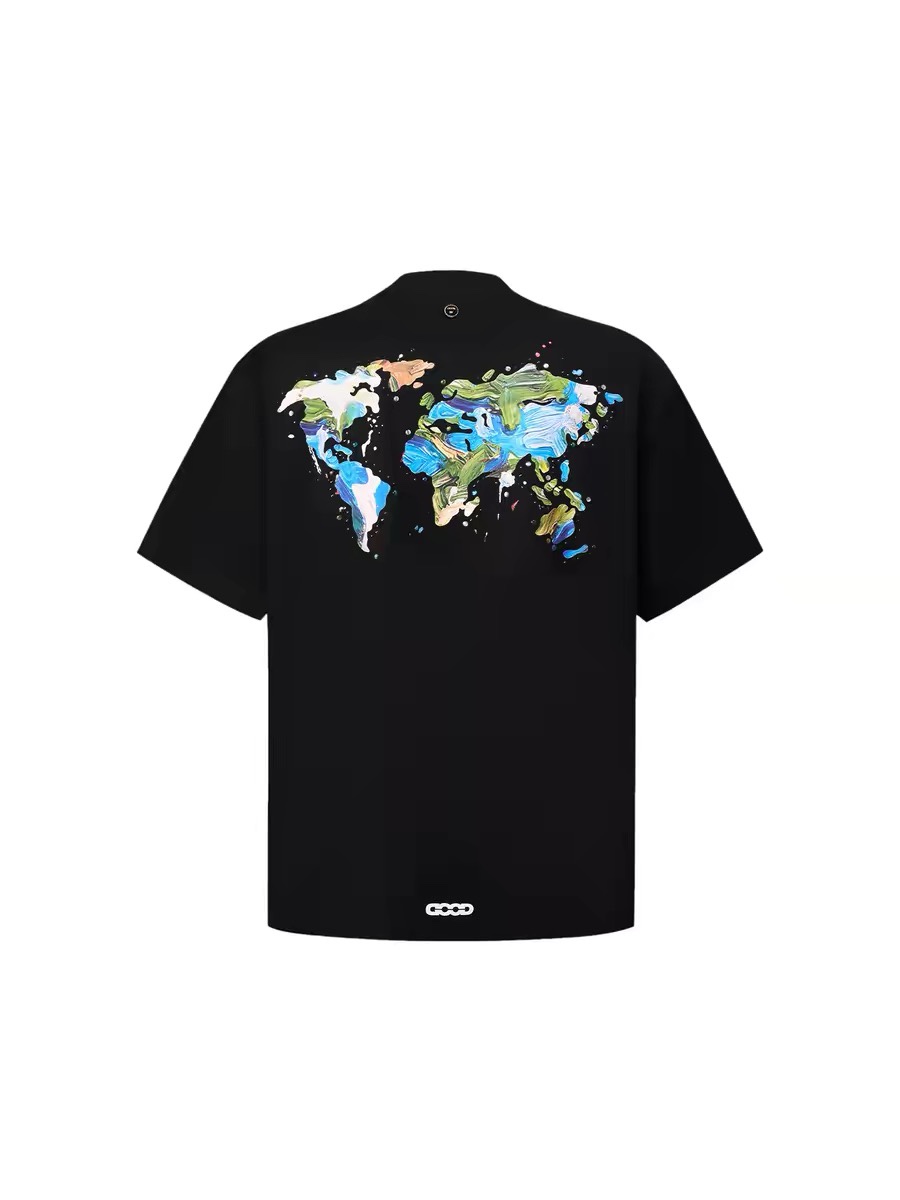 GOODBRAND Splash Earth Oversized Tee Black