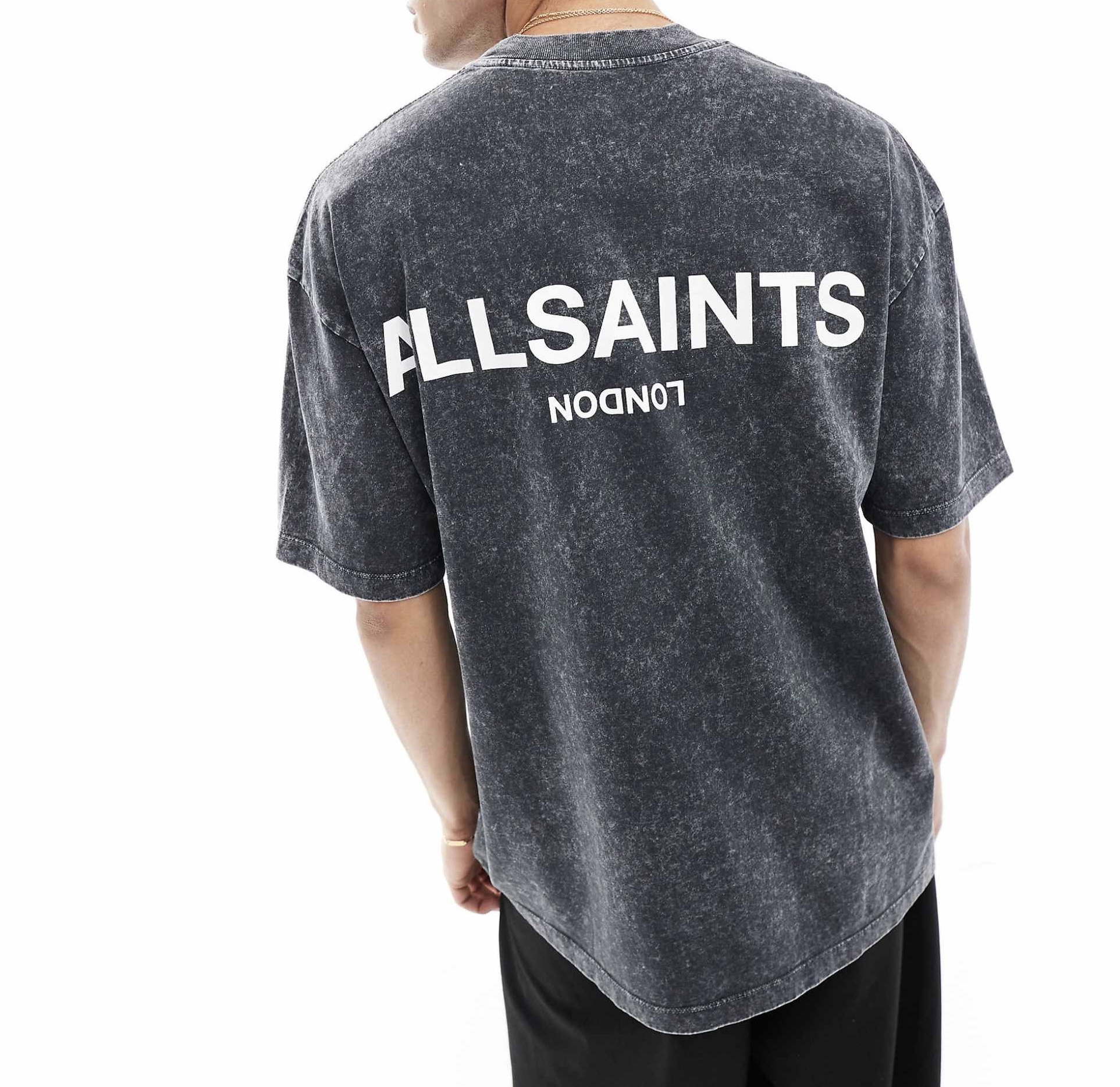 ALLSAINTS Underground Oversized Tee Washed Black