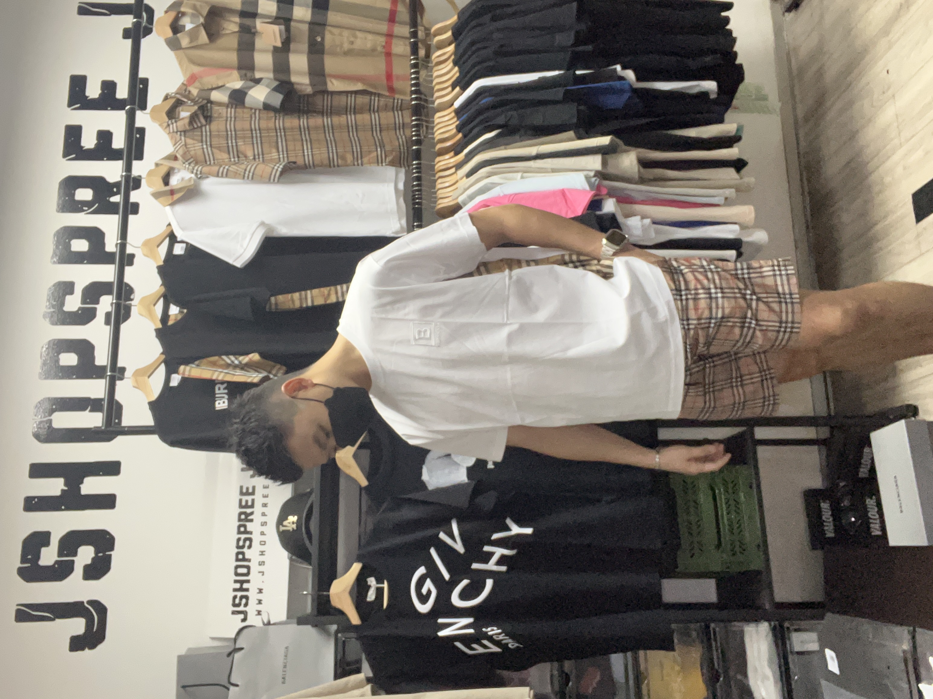 Burberry Europe Exclusive Side Check Panel Tee White