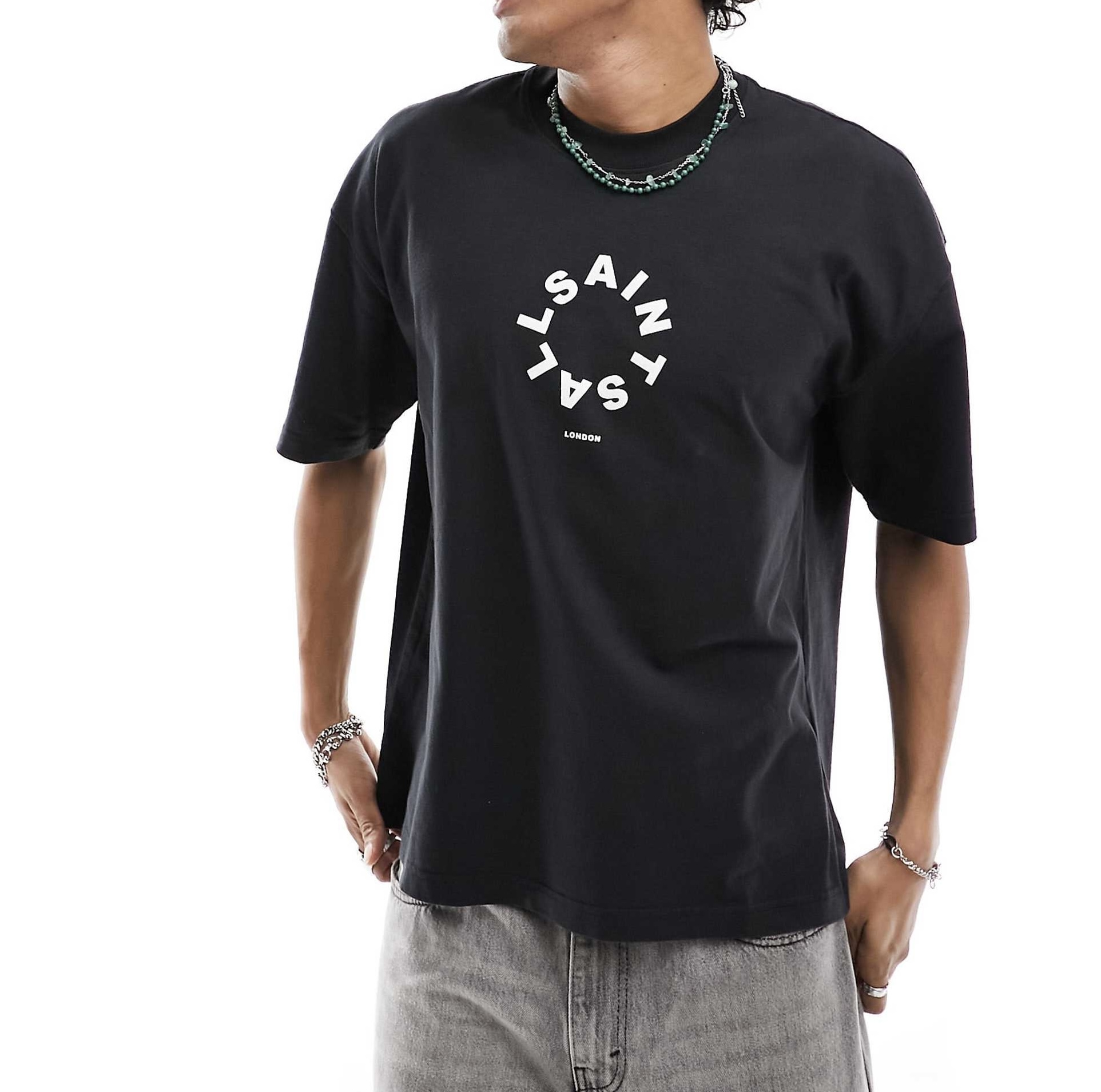 ALLSAINTS Tierra Oversized Tee Jet Black