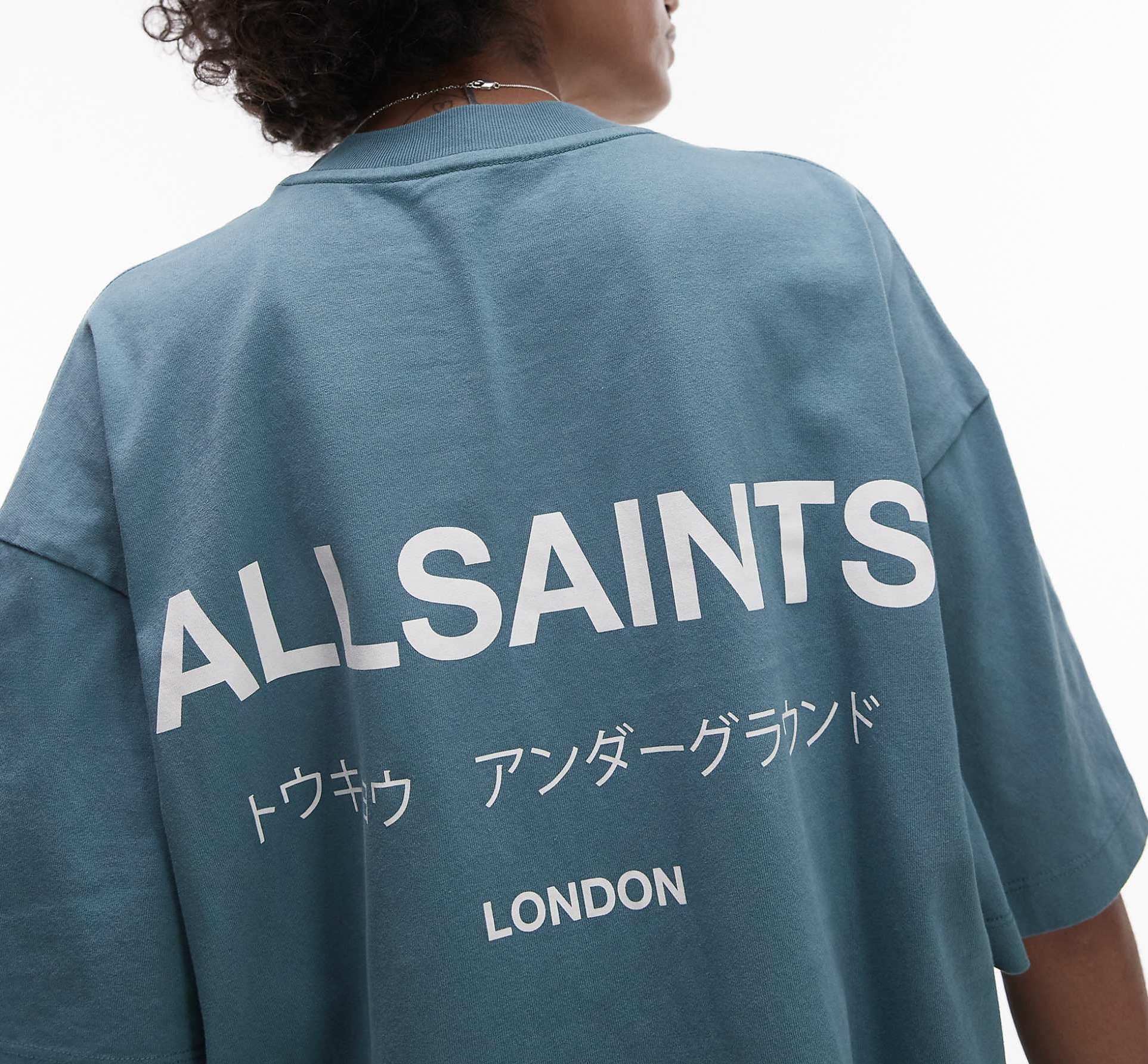 ALLSAINTS Underground Oversized Tee Blue