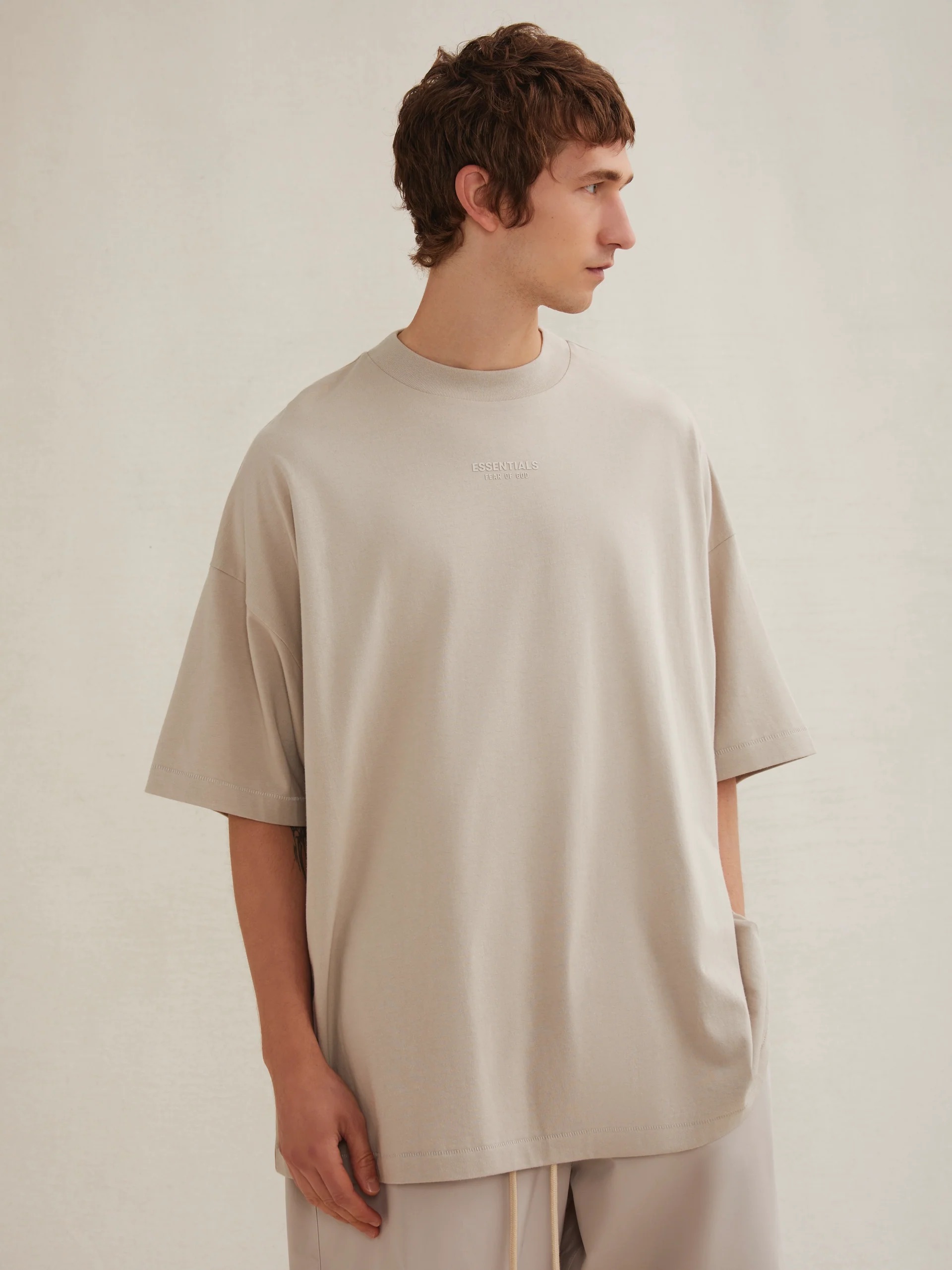 Fear of God Essentials FW23 Tee (Silver Cloud)