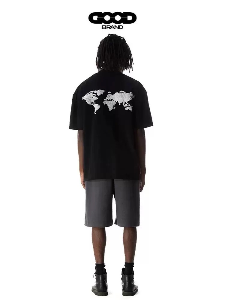 GOODBRAND Mossy Earth Oversized Tee Black