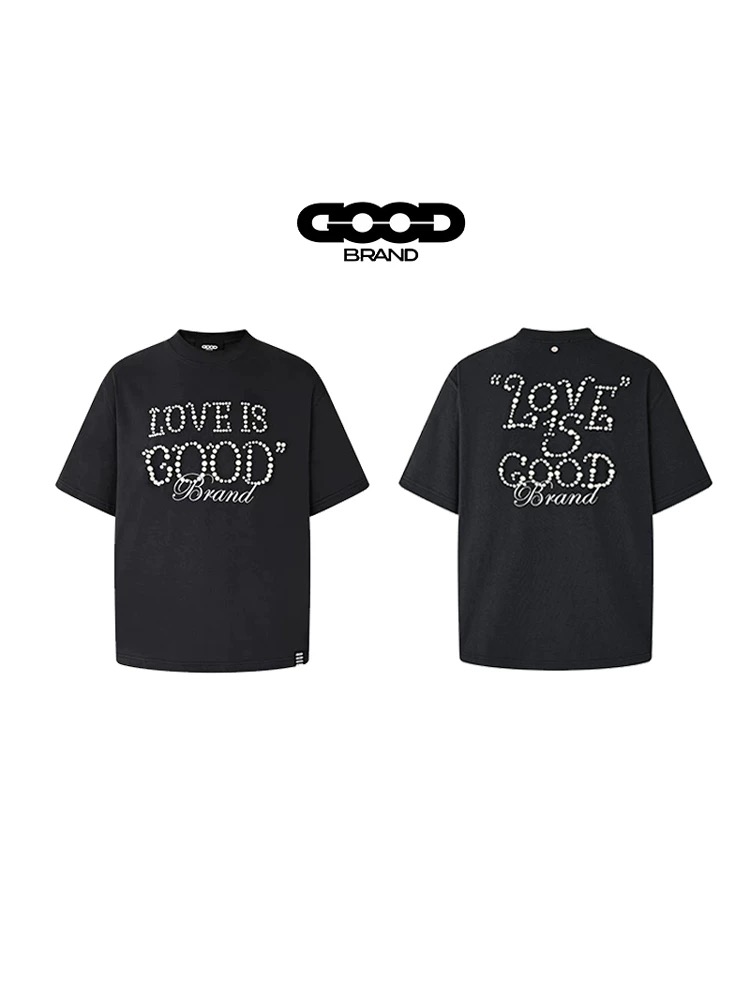 GOODBRAND Love is Good Pearl Oversized Tee Red