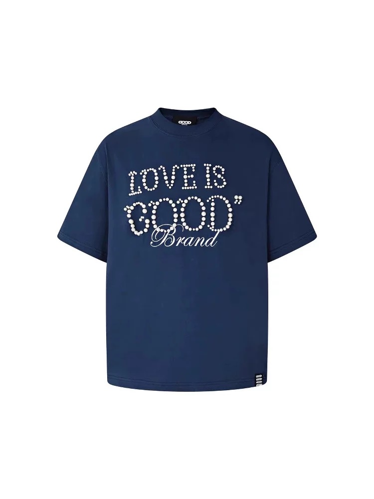 GOODBRAND Love is Good Pearl Oversized Tee Red