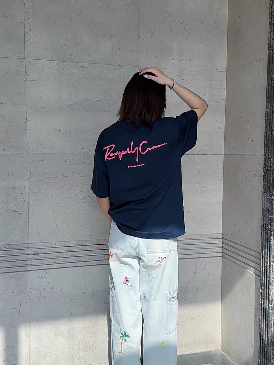 Remedy Crew Signature Logo Tee Navy Blue