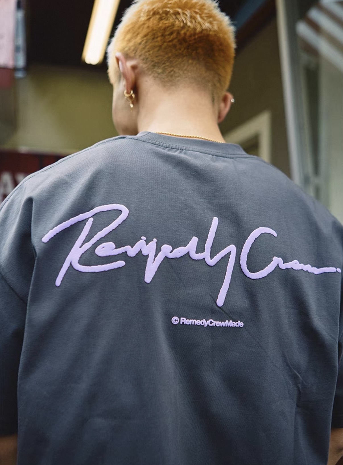 Remedy Crew Signature Logo Tee Dark Grey