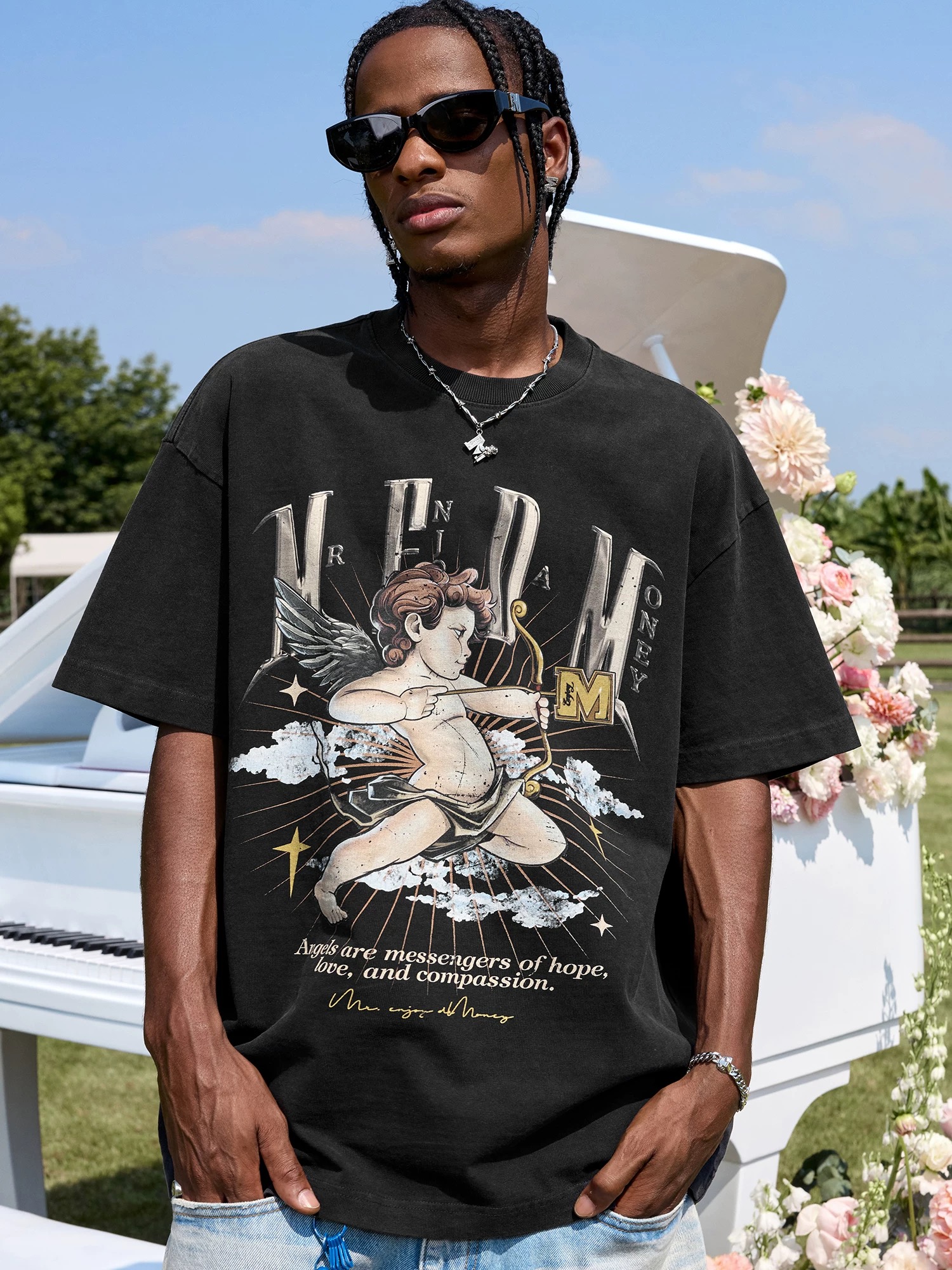 MEDM Faded Angels Tee Grey