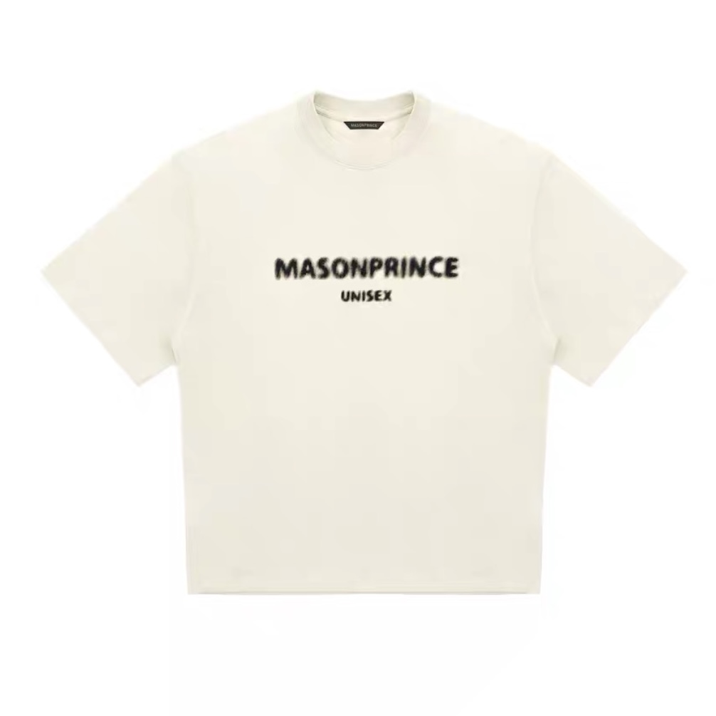 MASONPRINCE Blurred Logo Tee Cream *FREE DELIVERY*