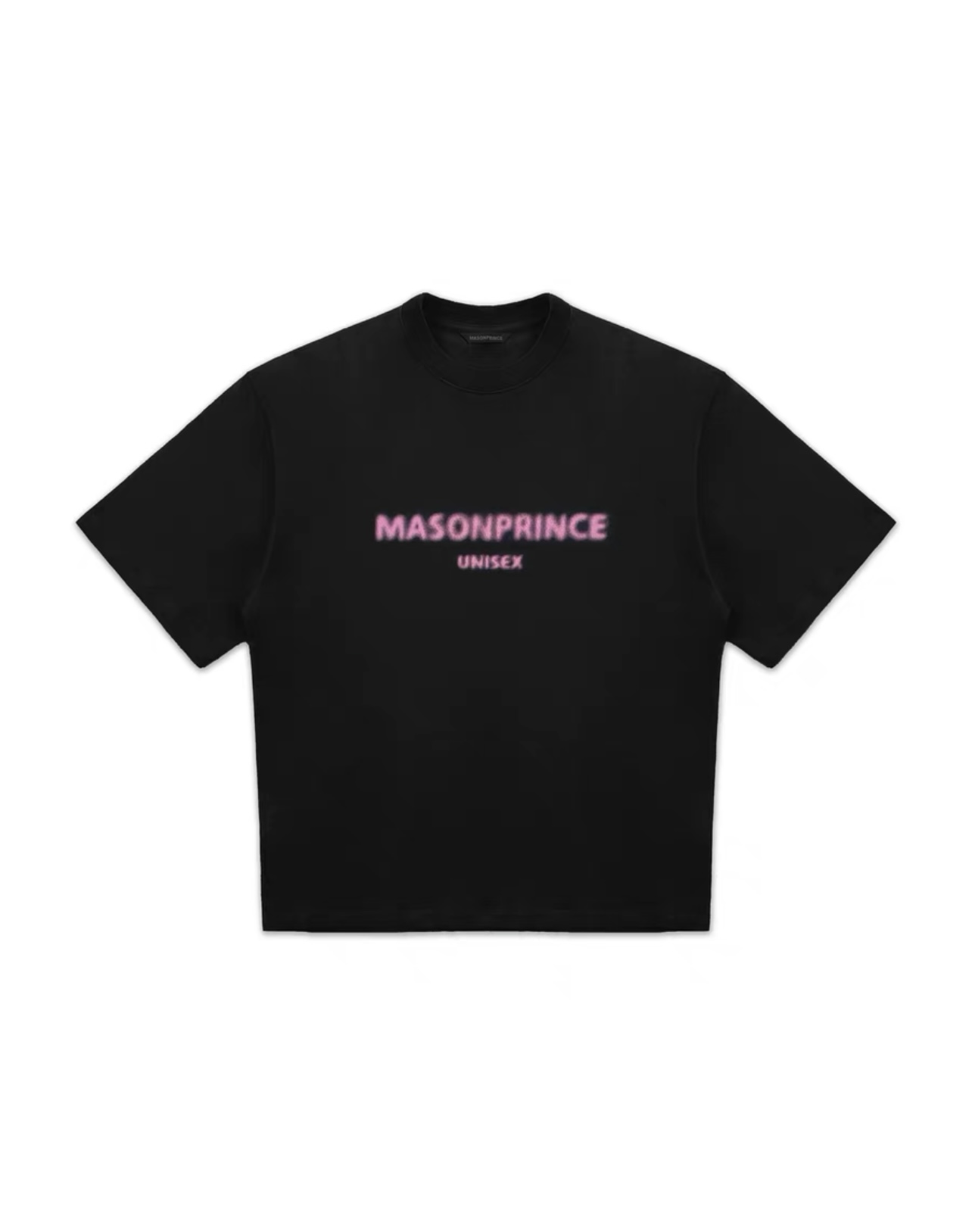 MASONPRINCE Blurred Logo Tee Heather Black/Pink *FREE DELIVERY*