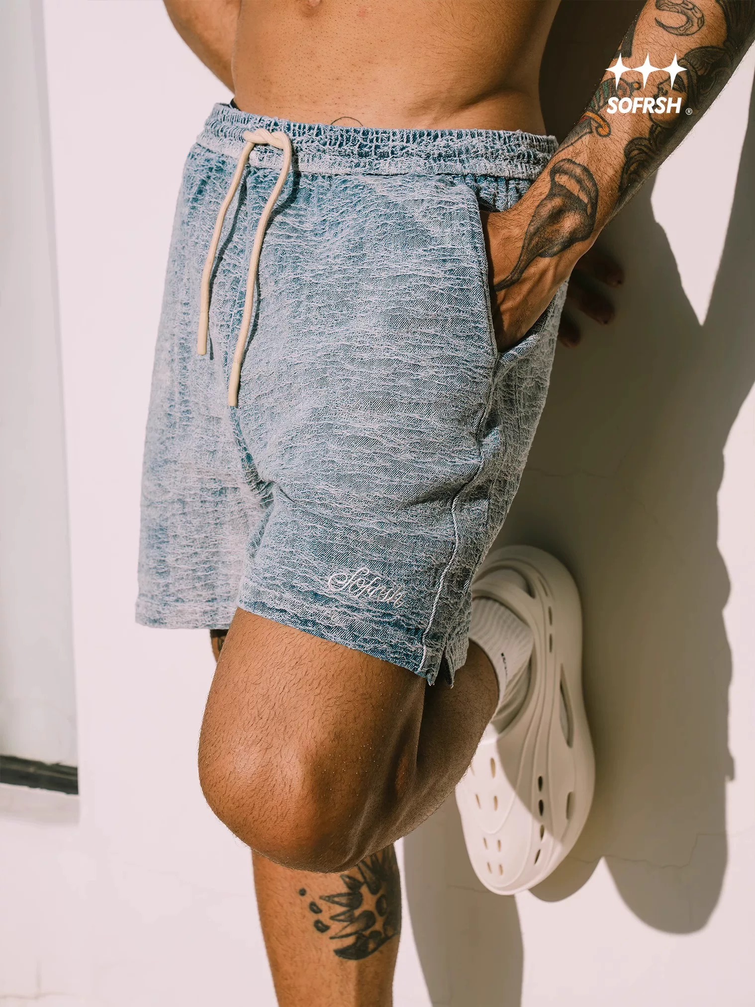 SoFresh Textured V3 Denim Shorts