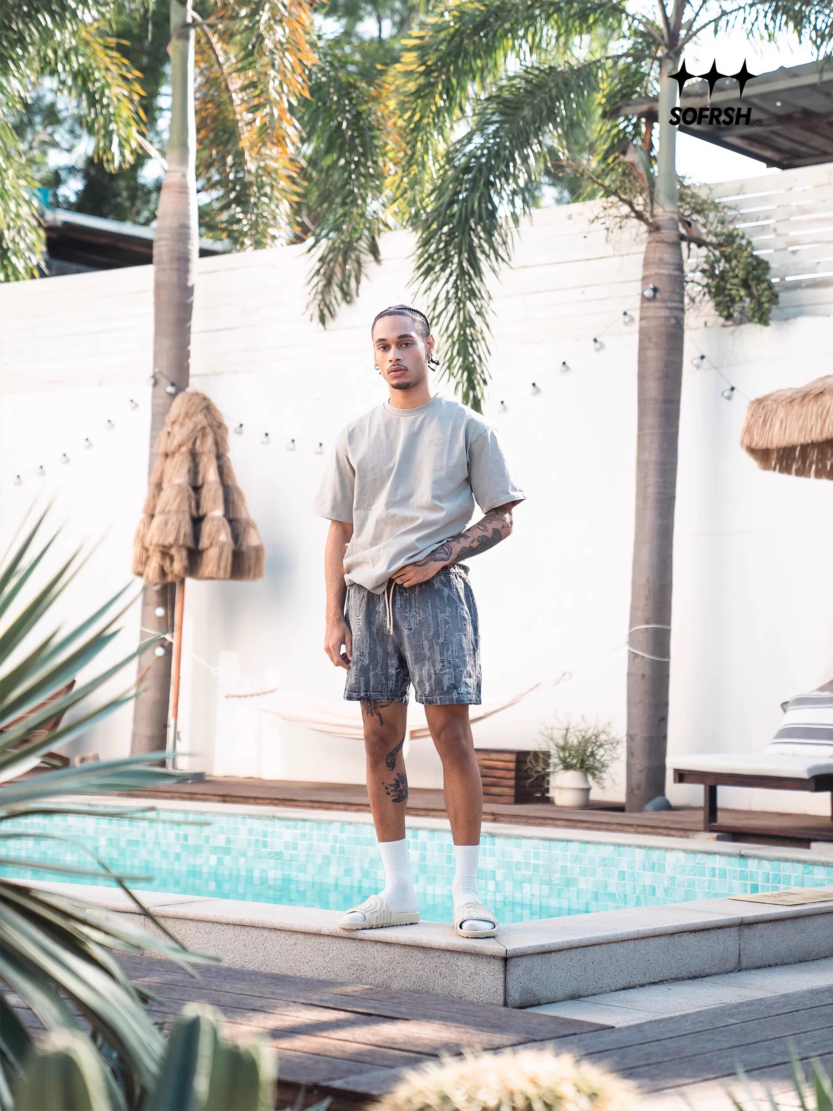 SoFresh Distressed V3 Denim Shorts Black