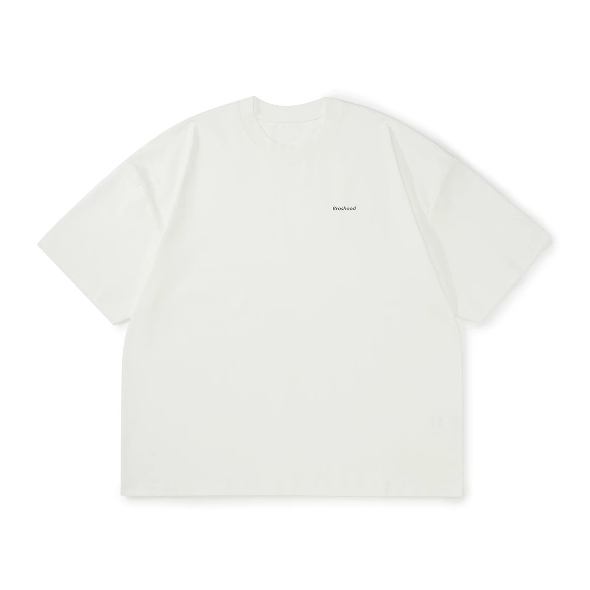 Broshood Classic Logo Boxy Oversized Tee White