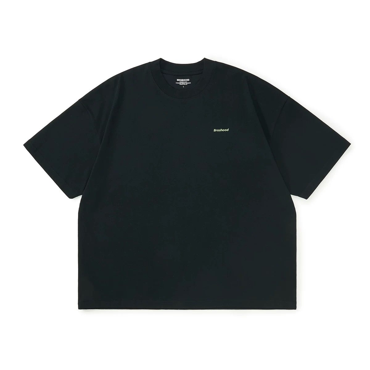 Broshood Classic Logo Boxy Oversized Tee Black
