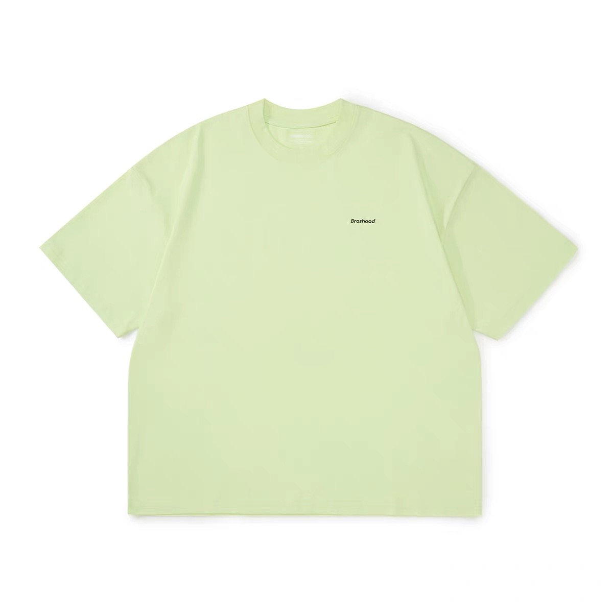 Broshood Classic Logo Boxy Oversized Tee Lime Yellow