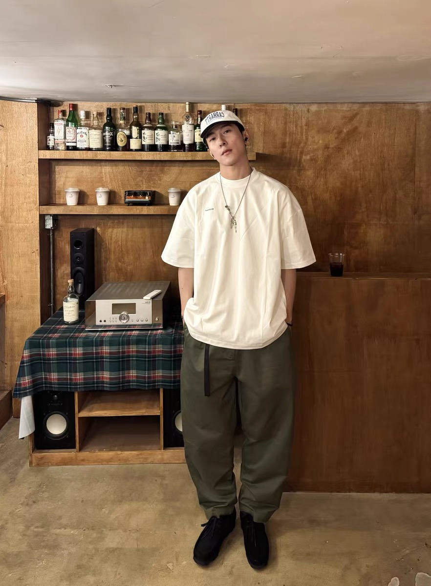 Broshood Classic Logo Boxy Oversized Tee White