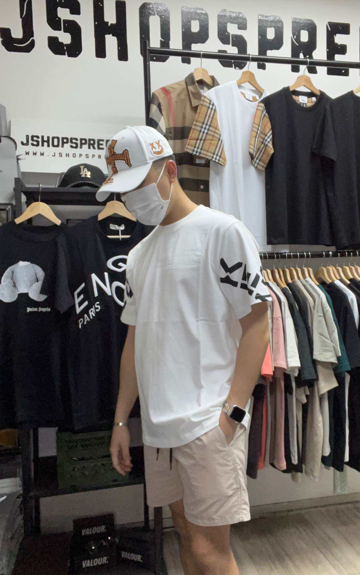 Authentic Kenzo Paris Cuff Print Tee White