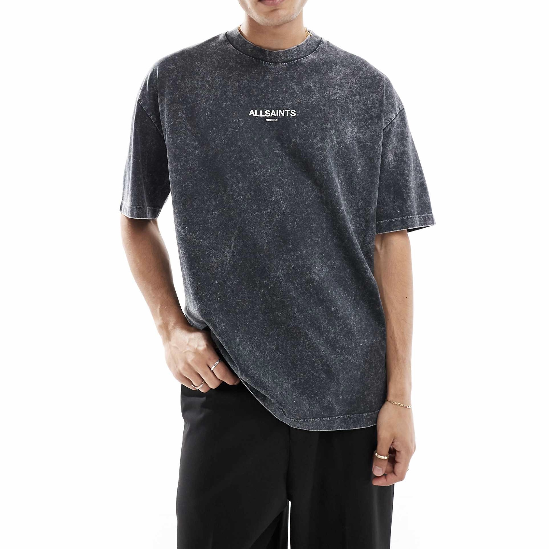 ALLSAINTS Underground Oversized Tee Washed Black