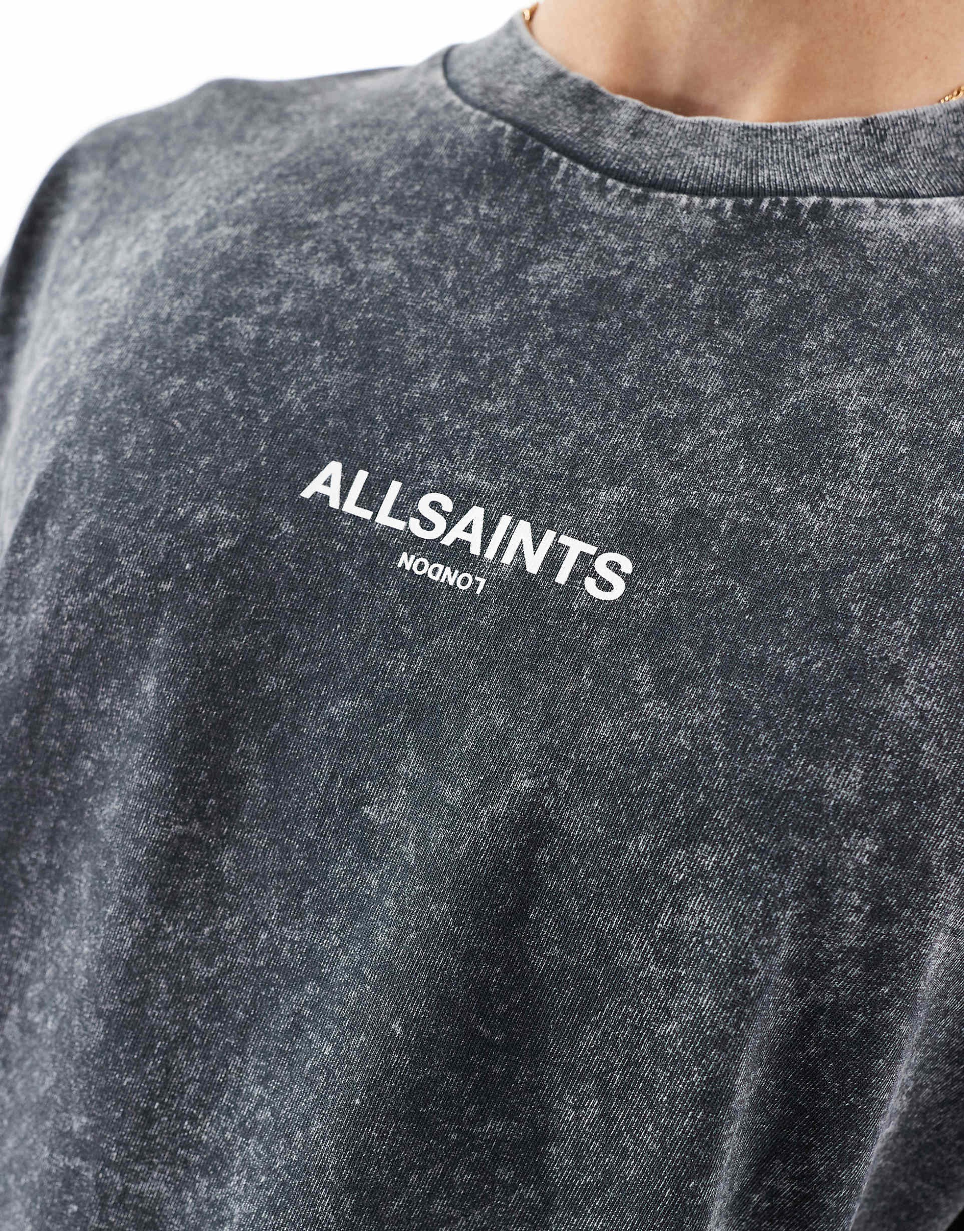ALLSAINTS Underground Oversized Tee Washed Black