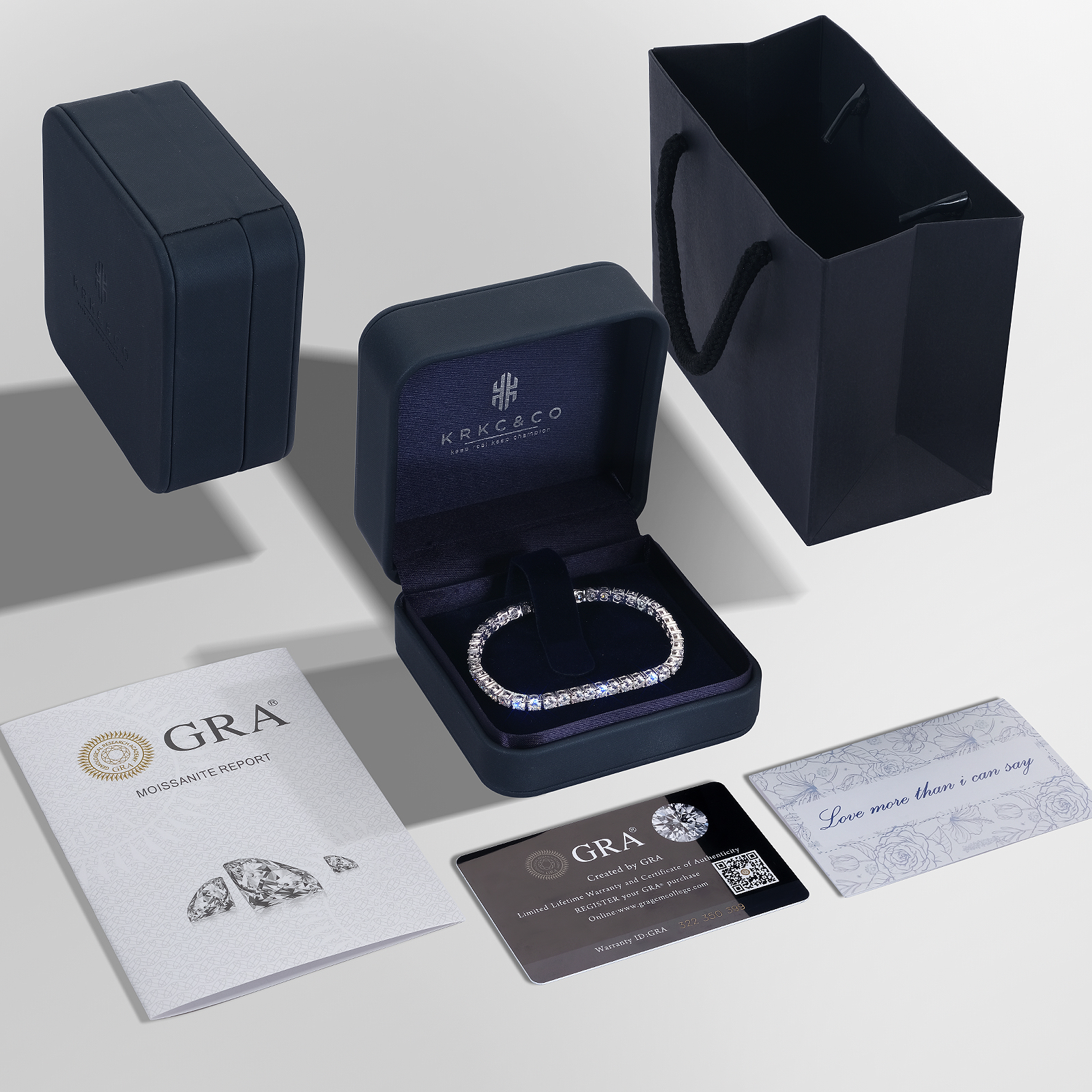 2mm モアサナイト テニス ブレスレット S925 KRKC