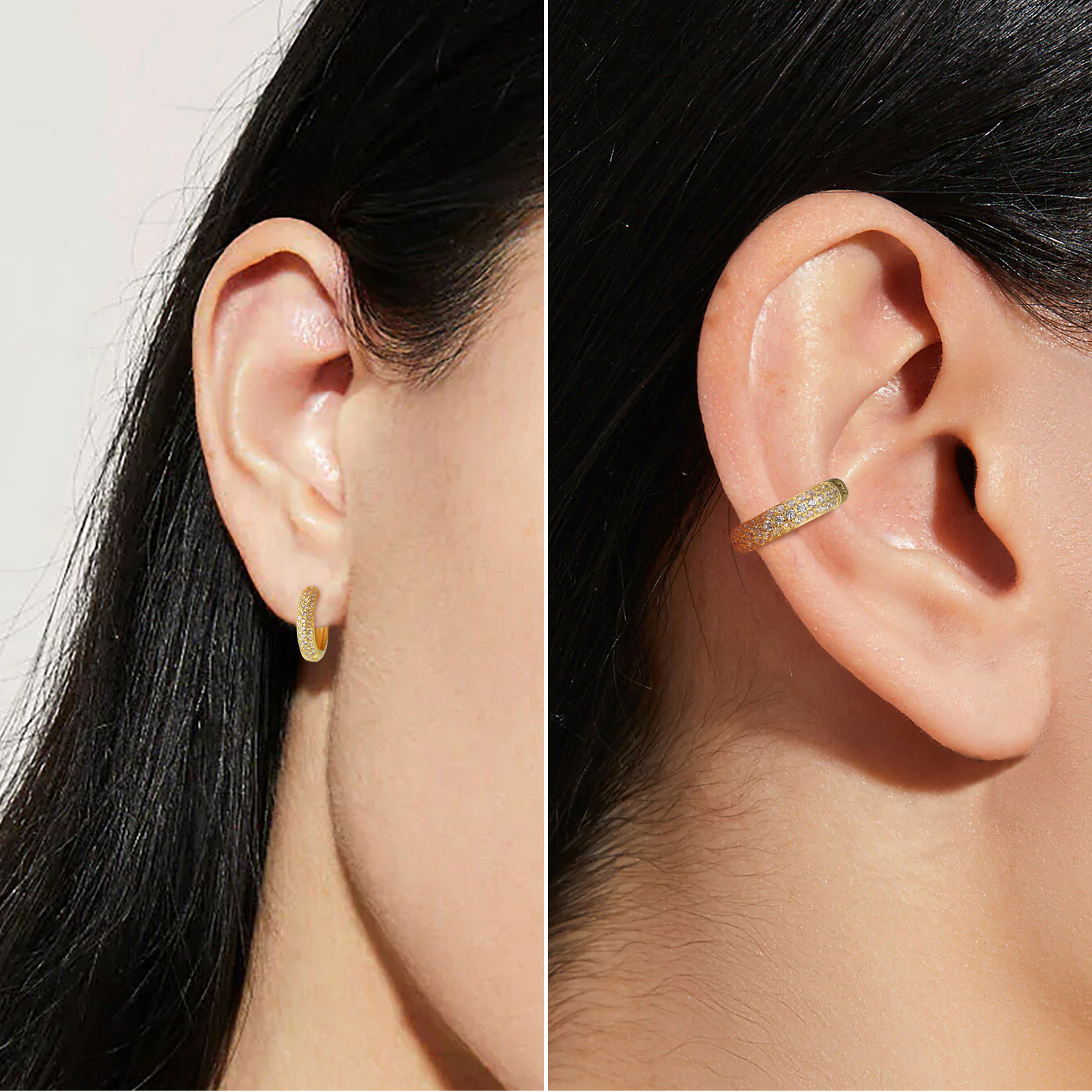 15mm CZダイヤ イヤーカフ シルバー 925 KRKC