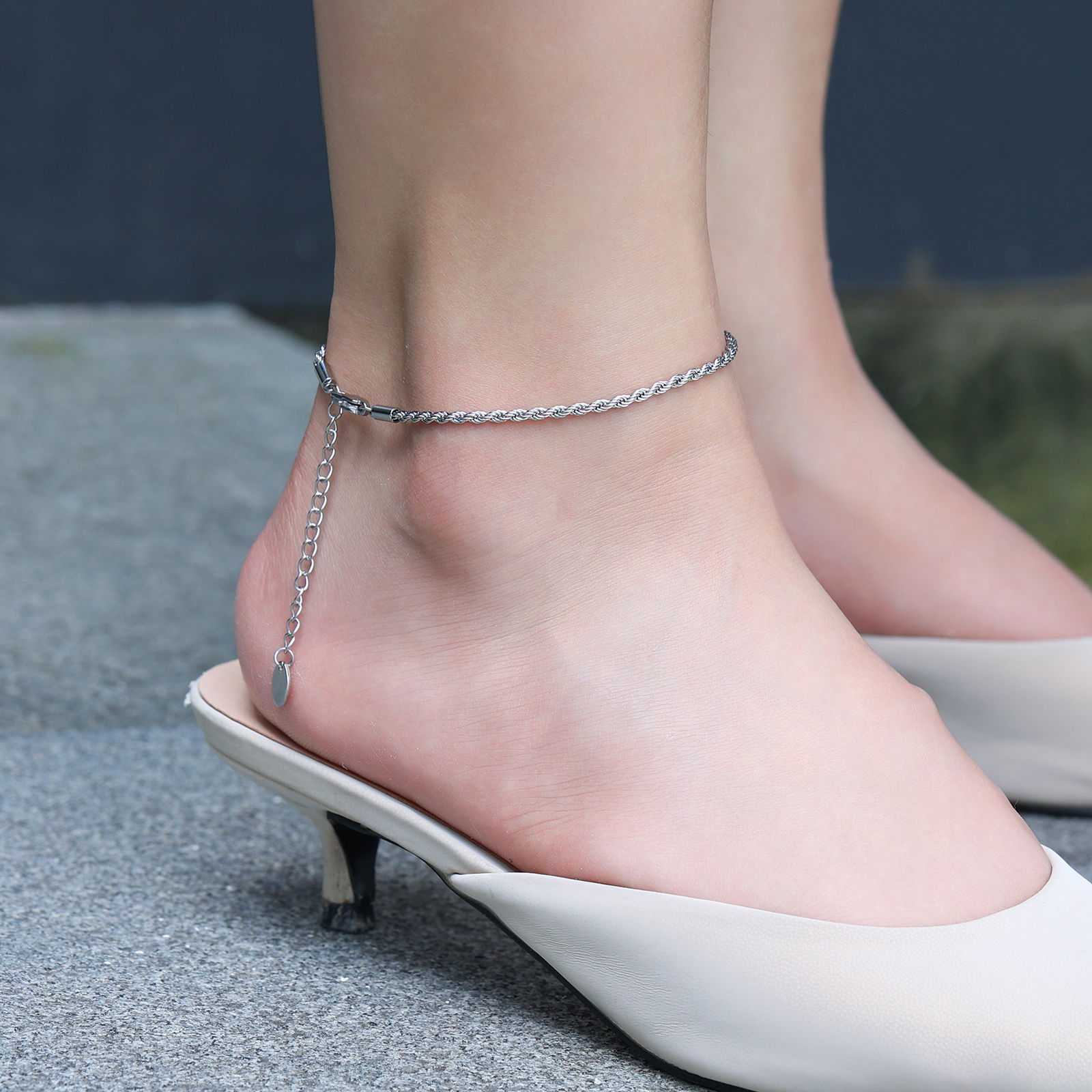 【NEW】ロープチェーン アンクレット 男女兼用 KRKC