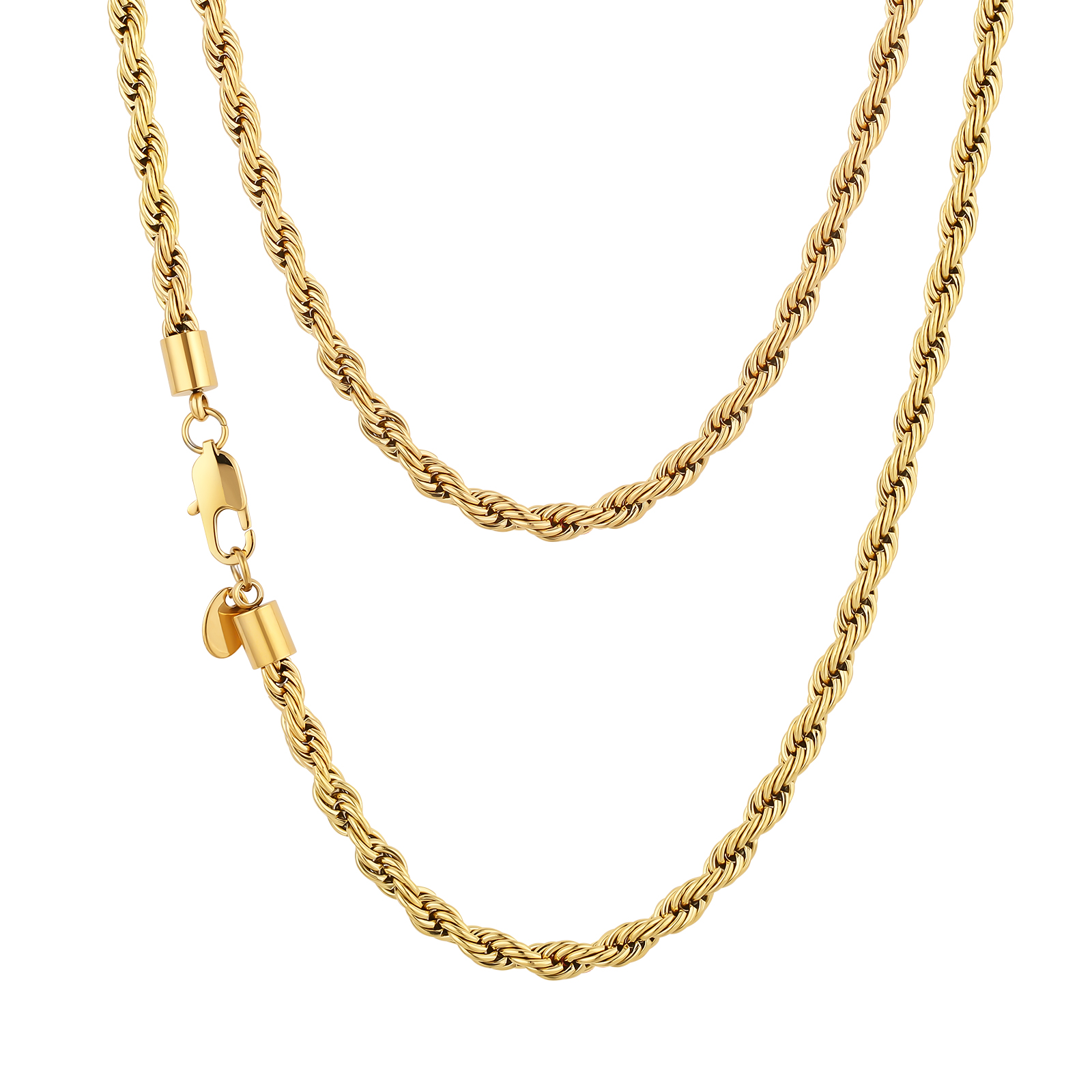ロープチェーン 18k金ゴールド シルバー ヒップホップ ロープチェーン 18k金ゴールド シルバー ヒップホップ