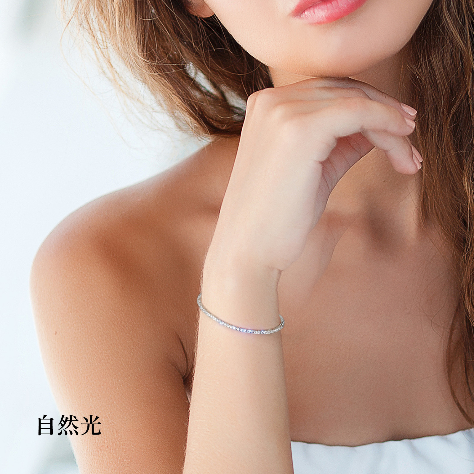シルバー925 モアナサイト 芸能人愛用 テニス ブレスレット まとめ売り可能