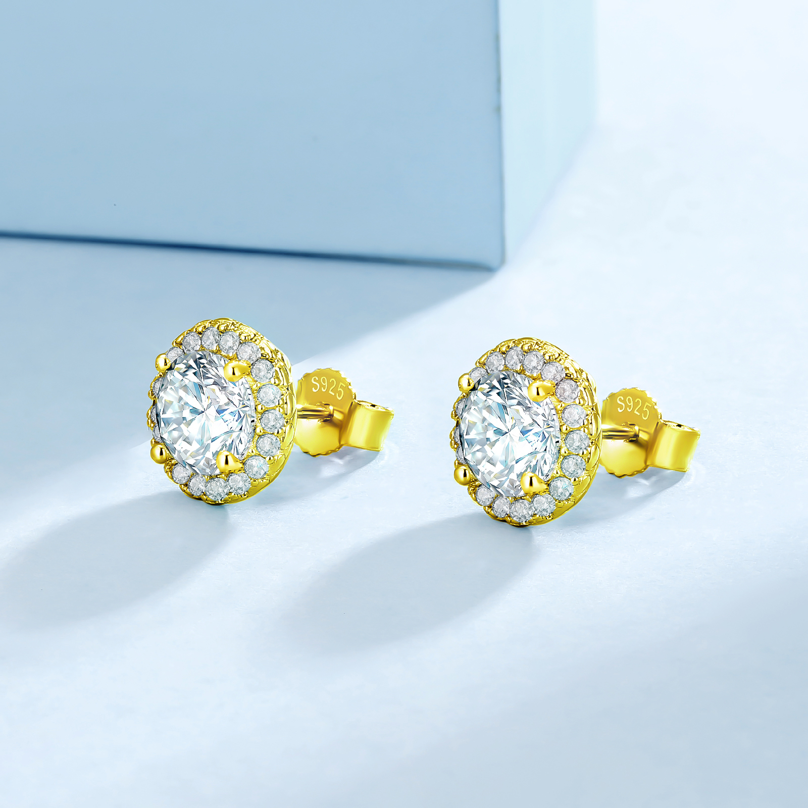 0.5/1.0カラット モアサナイト スタッド ピアス S925 KRKC