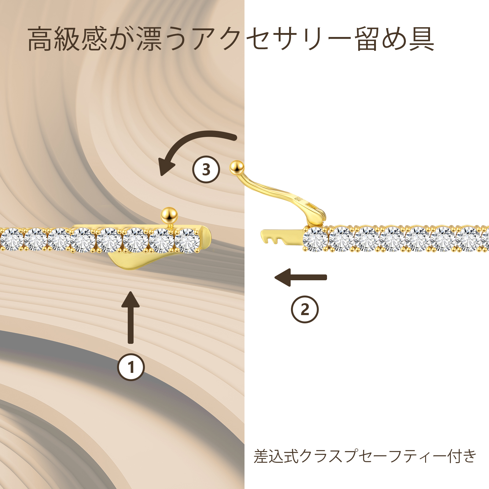 【NEW】4mm czダイヤ テニス ブレスレット メンズ シルバー925 KRKC 