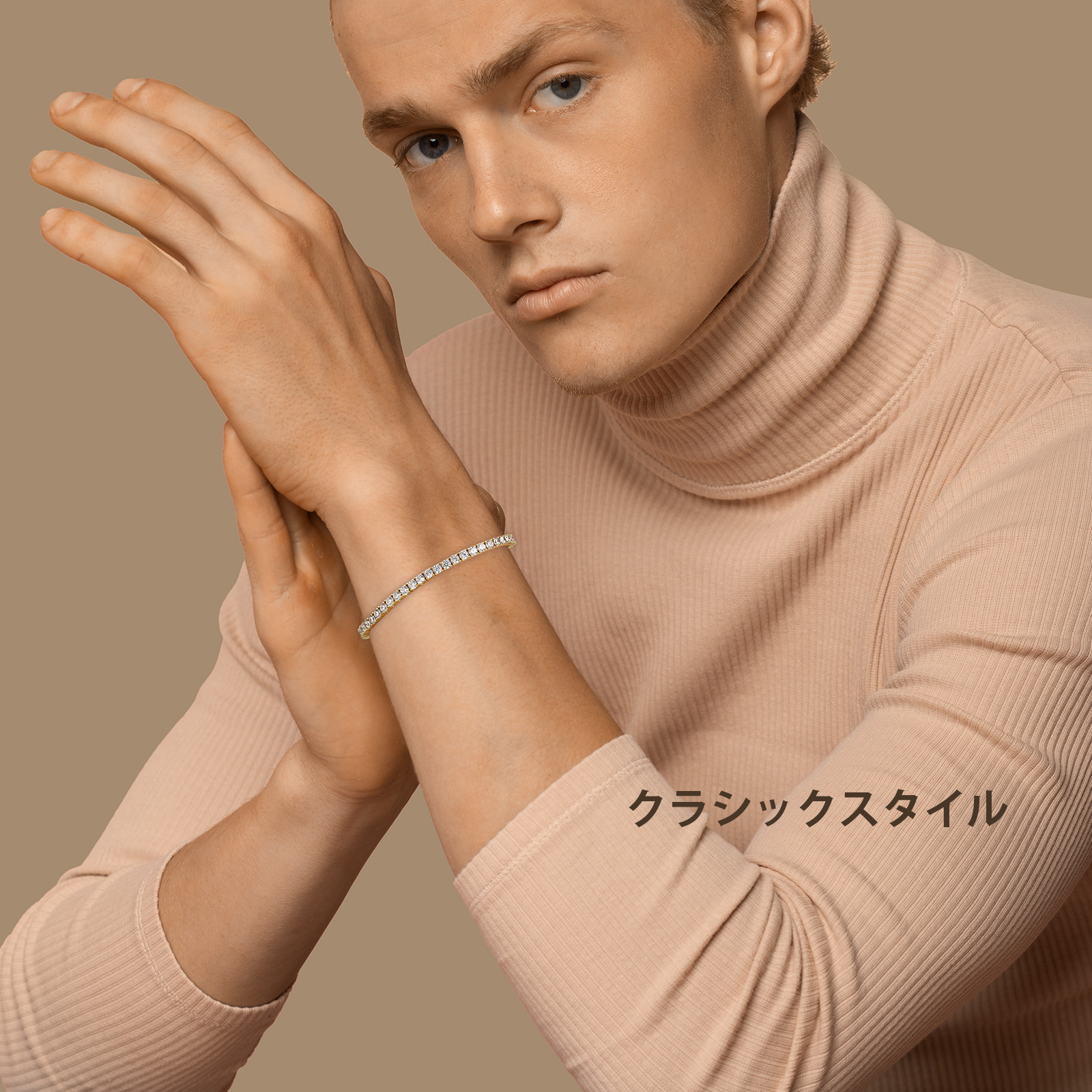 【NEW】3mm czダイヤ テニス ブレスレット メンズ シルバー925 KRKC 