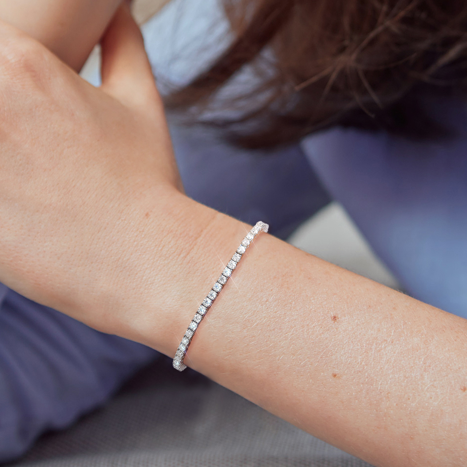 3mm モアサナイト テニス ブレスレット S925 KRKC