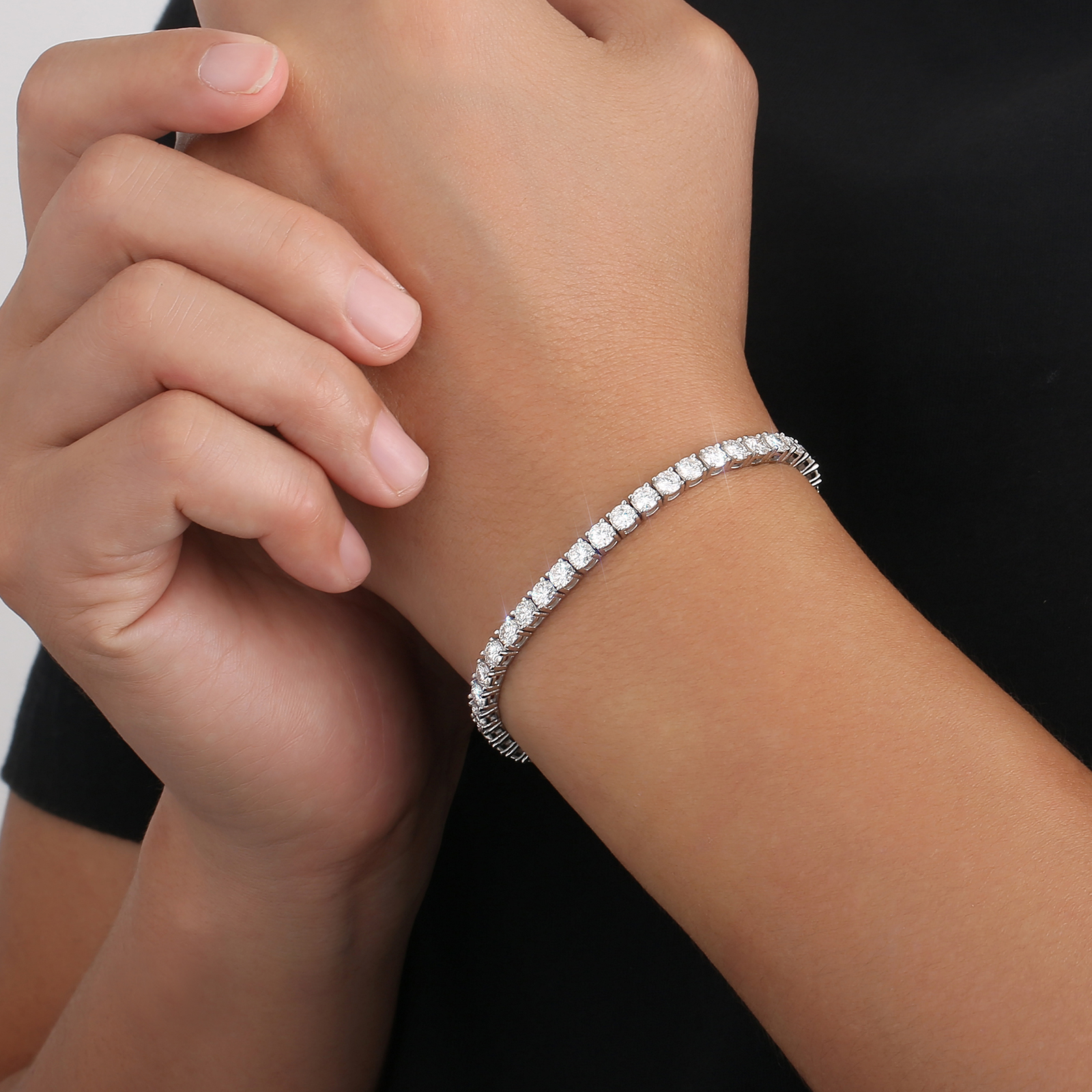 4mm モアサナイト テニス ブレスレット S925 KRKC