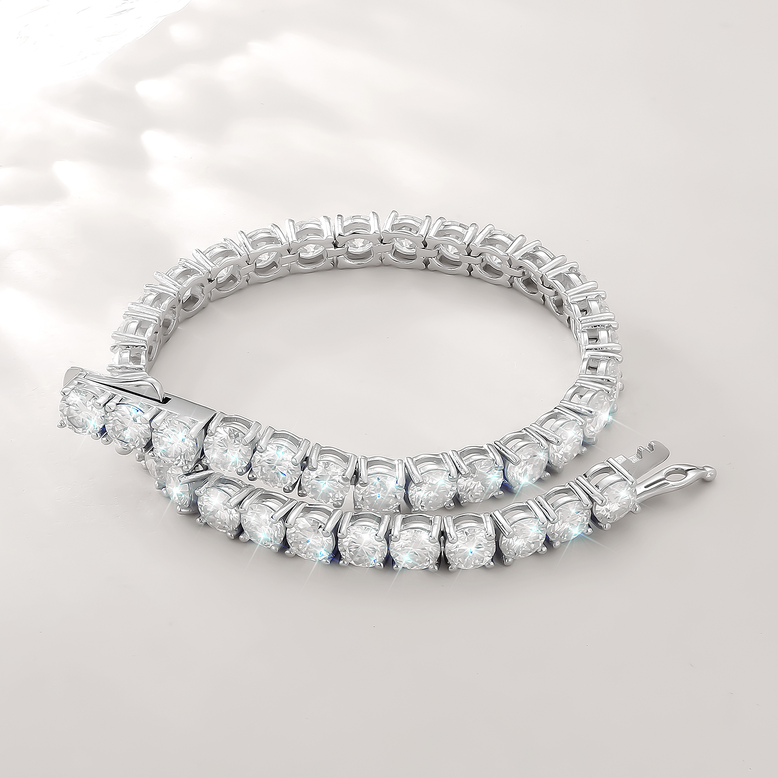 5mm モアサナイト テニス ブレスレット S925 KRKC