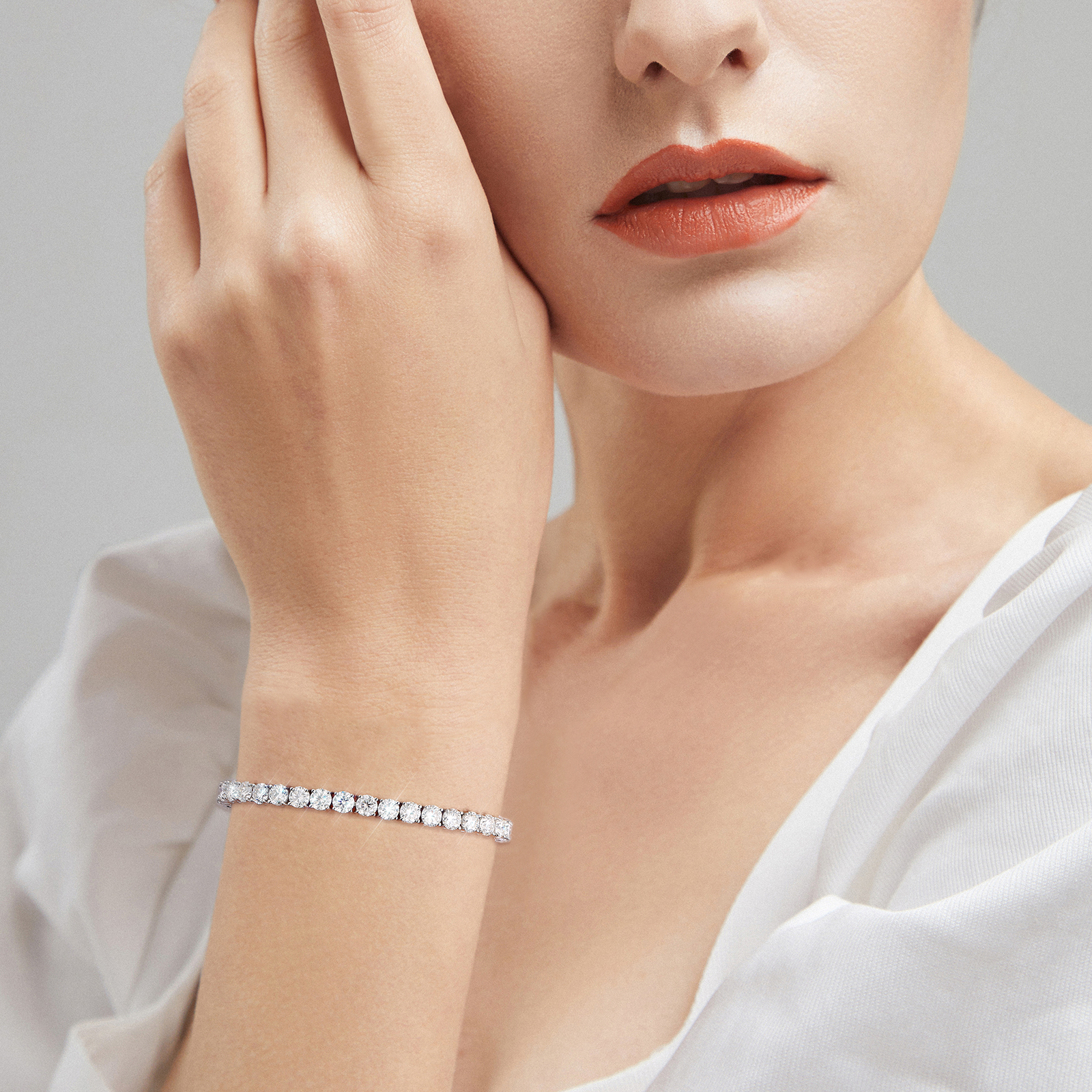 5mm モアサナイト テニス ブレスレット S925 KRKC