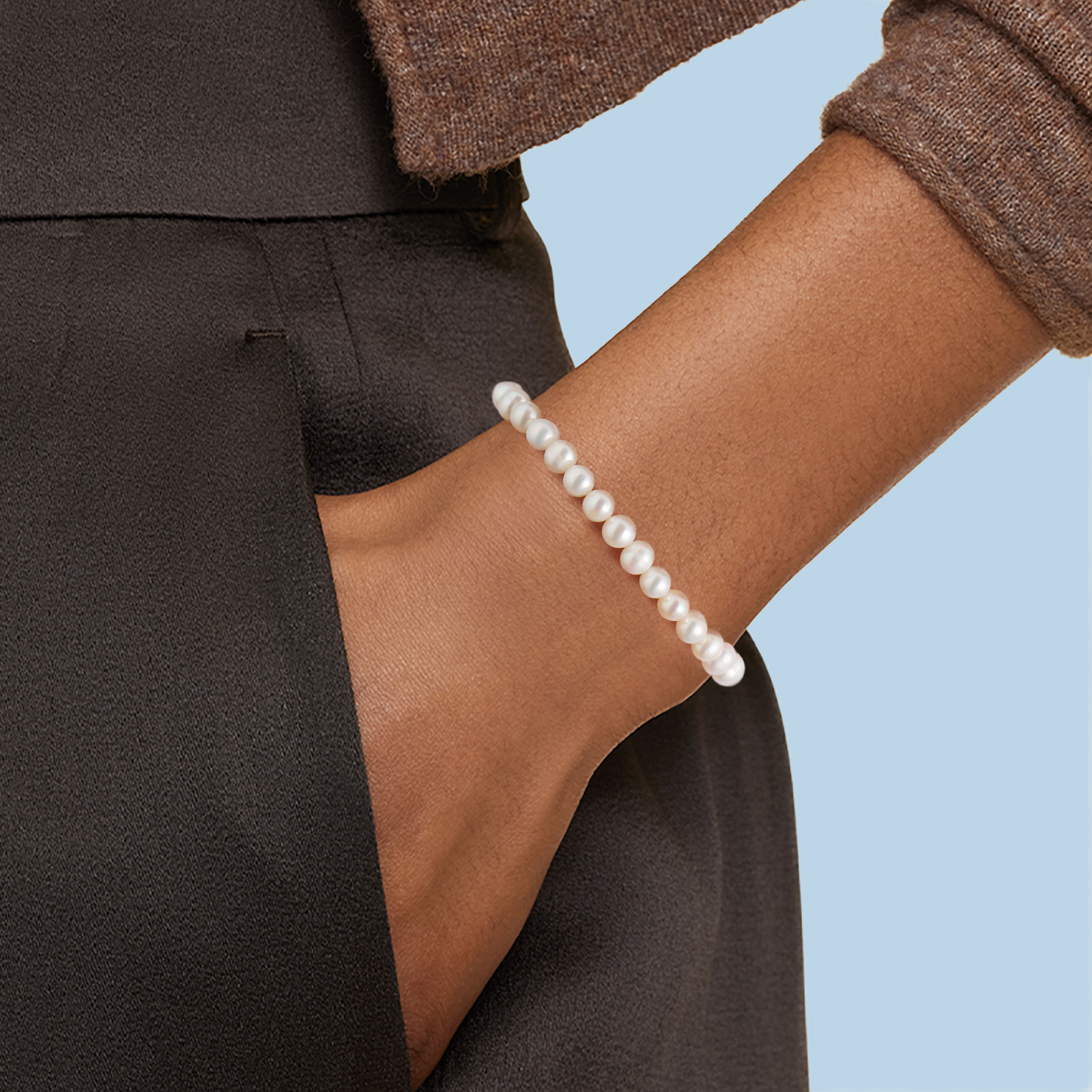 6mm 淡水 パール ブレスレット KRKC