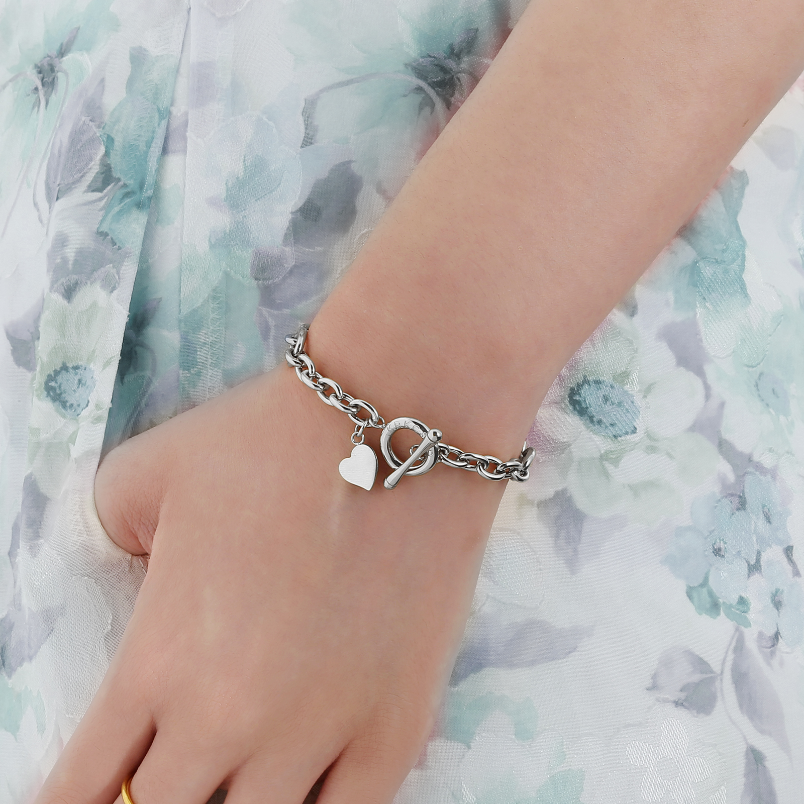 OT クラスプ ステンレススチール キューバン ブレスレット