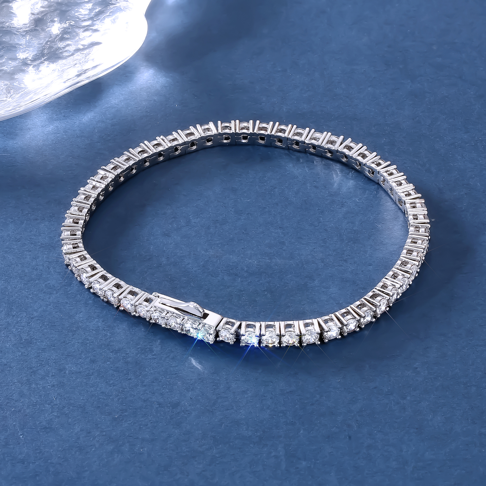 【NEW】3mm テニス ブレスレット メンズ 真鍮 KRKC