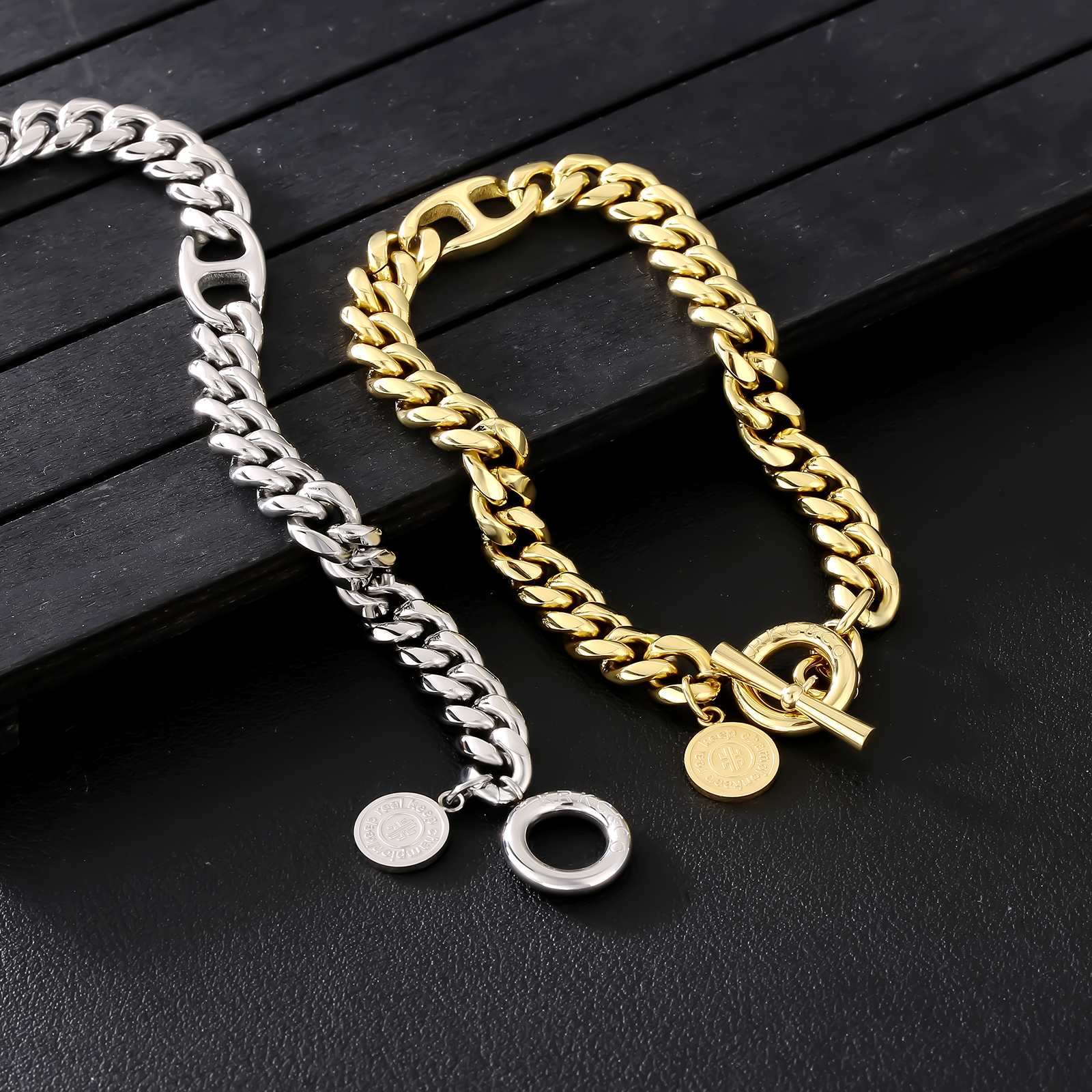 幅8mm 喜平 ブレスレット メンズ OT 留め具 KRKC