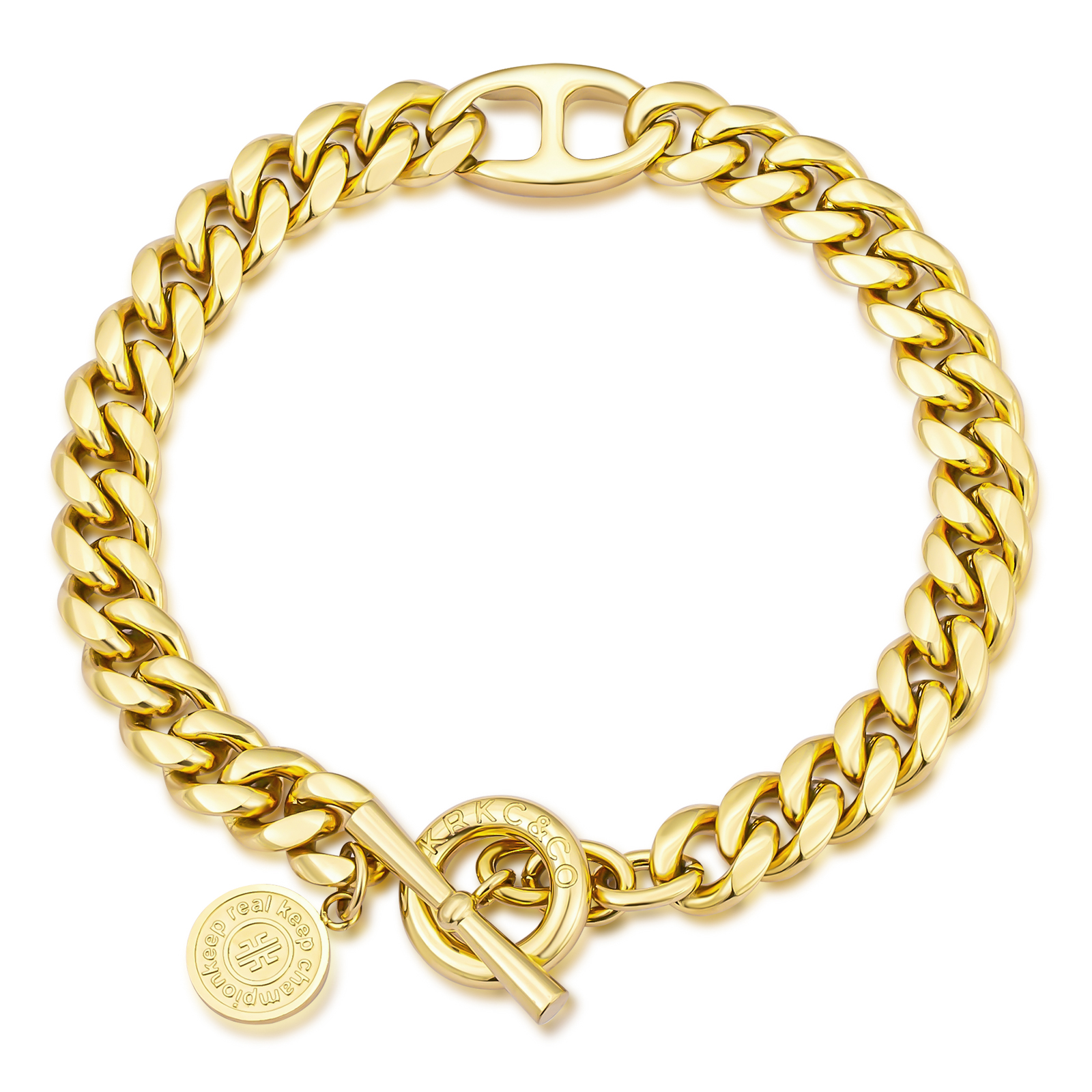 幅8mm 喜平 ブレスレット メンズ OT 留め具 KRKC