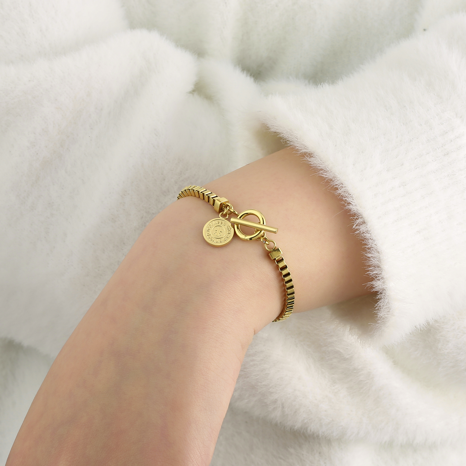 幅3mm ベネチアン ブレスレット メンズ OT 留め具 KRKC