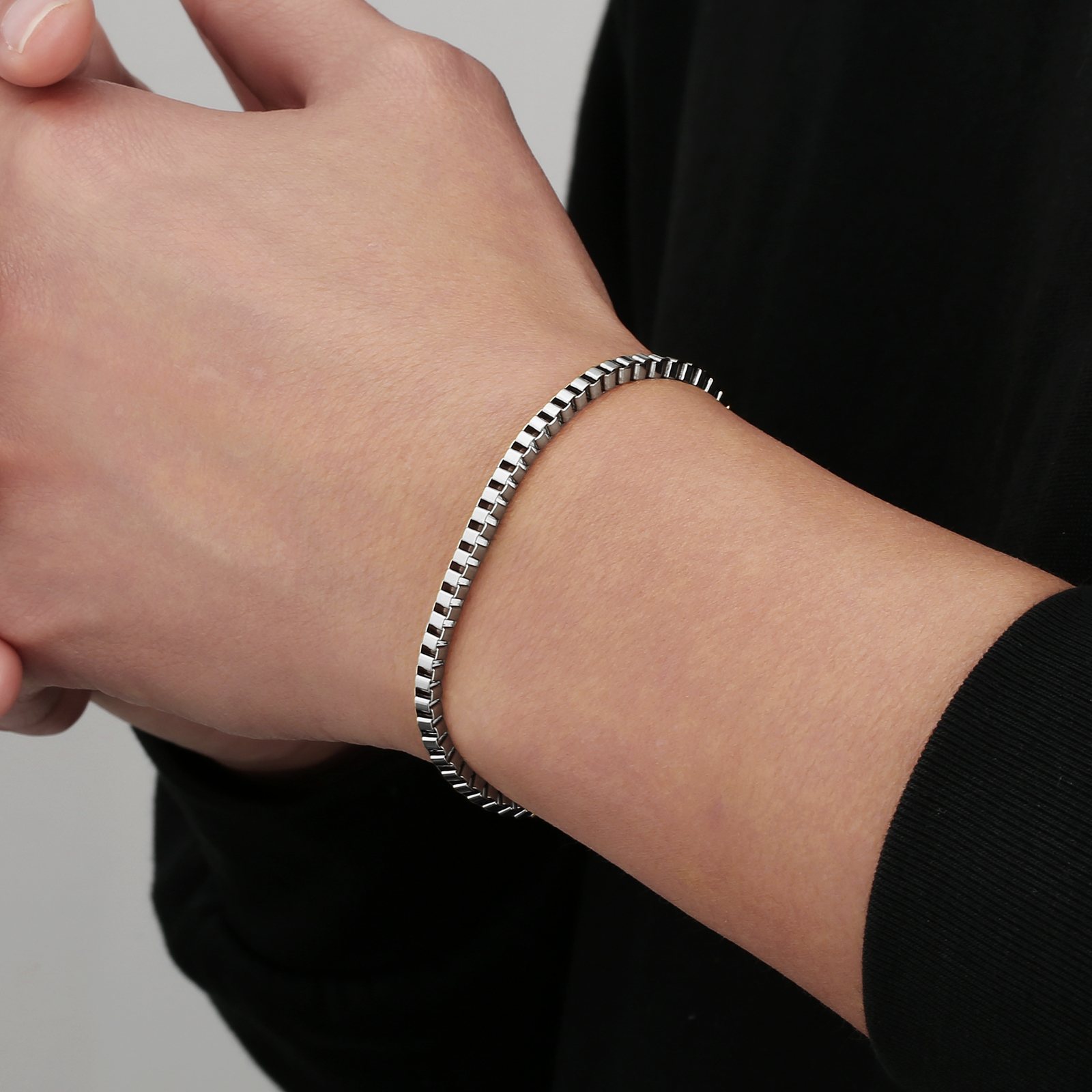 幅3mm ベネチアン ブレスレット メンズ OT 留め具 KRKC