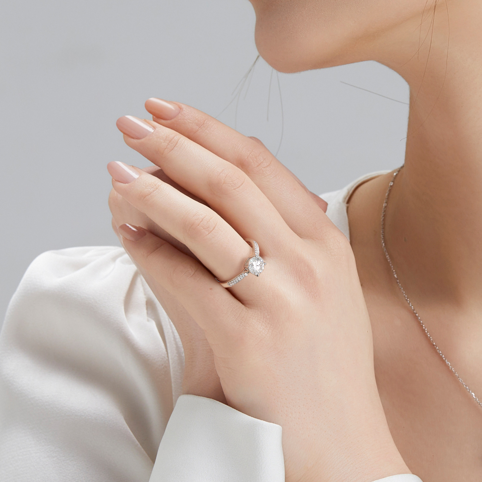 1.0カラット VVS1 モアサナイト リング レディース 0188 KRKC