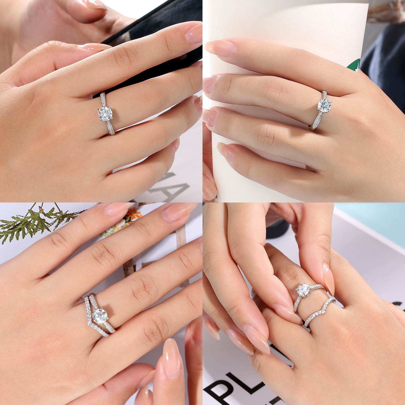 1.0カラット VVS1 モアサナイト リング レディース 0188 KRKC