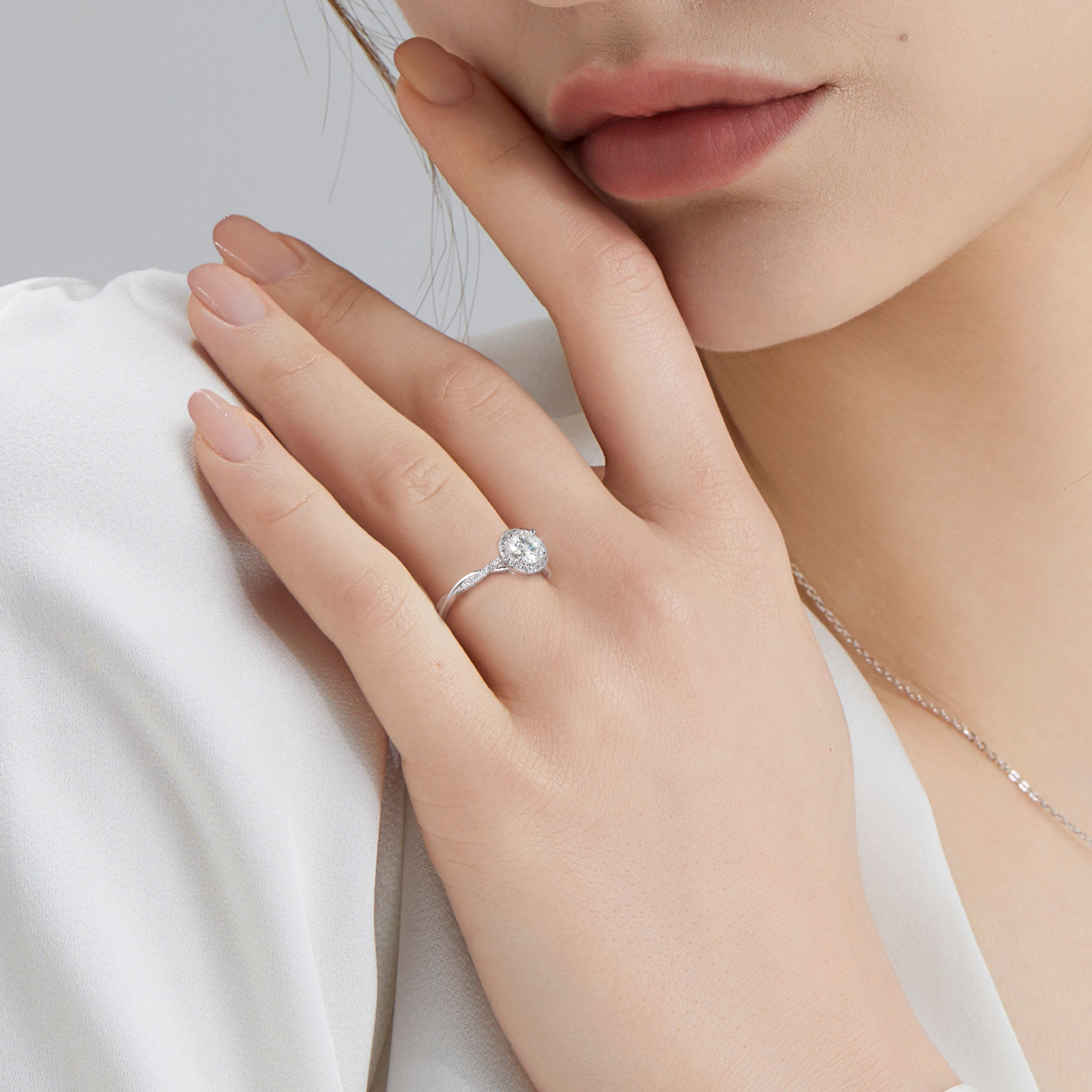 1.0カラット VVS1 モアサナイト リング レディース 0195 KRKC